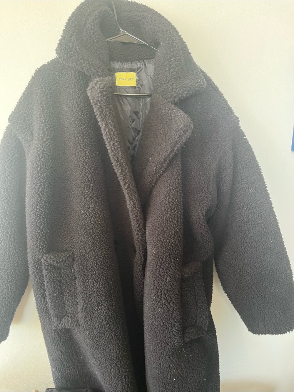 Shady Lady Black Faux Shearling Coat